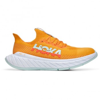 CHAUSSURES HOKA CARBON X 3 RADIANT YELLOW/CAMELLIA POUR HOMMES