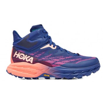 CHAUSSURES HOKA SPEEDGOAT MID 5 GTX BELLWETHER BLUE/CAMELLIA POUR FEMMES