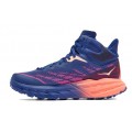 CHAUSSURES HOKA SPEEDGOAT MID 5 GTX BELLWETHER BLUE/CAMELLIA POUR FEMMES