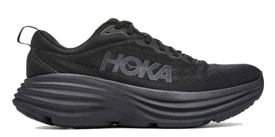 CHAUSSURES HOKA BONDI 8 BLACK BLACK POUR HOMMES Chaussures de route Chaussures Homme Nos produits vendus en magasin Running Planet Geneve