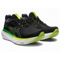 CHAUSSURES ASICS GEL NIMBUS 25 BLACK/LIME ZEST POUR HOMMES