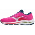 CHAUSSURES MIZUNO WAVE INSPIRE 17 PINK/NCLOUD SLIME POUR FEMMES