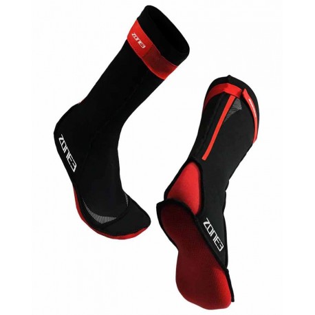 CHAUSSONS NEOPRENE ZONE3 BLACK/RED UNISEXE