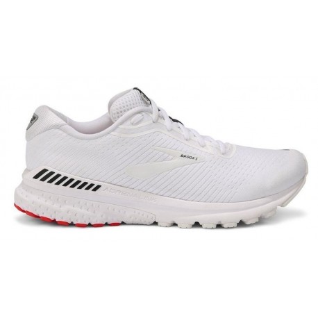 CHAUSSURES BROOKS ADRENALINE GTS 20 WHITE/WHITE/BLACK POUR HOMMES