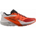 SALOMON SENSE RIDE 5 LUNAR ROCK/SHOKING ORANGE/FIERY RED FOR MEN'S