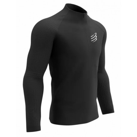 T-SHIRT MANCHES LONGUES COMPRESSPORT HURRICANE SEAMLESS HALF ZIP UNISEXE