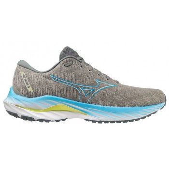 CHAUSSURES MIZUNO WAVE INSPIRE 19 GRAY/JBLUE/BOLT2NEON POUR HOMMES