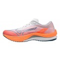 MIZUNO WAVE REBELLION FLASH WHITE/SILVER/LIGHT ORANGE FOR MEN'S