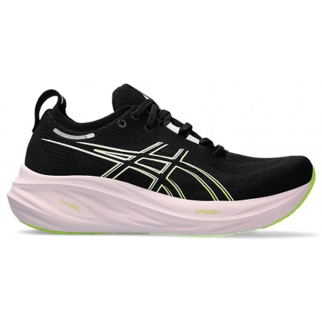 CHAUSSURES ASICS GEL NIMBUS 26 BLACK/NEON LIME POUR FEMMES