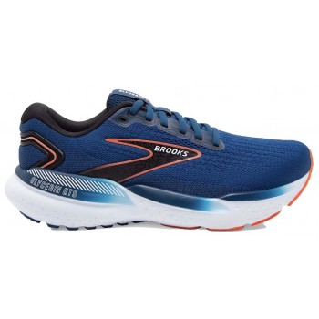 CHAUSSURES BROOKS GLYCERIN GTS 21 BLUE OPAL/BLACK/NASTURTIUM POUR HOMMES