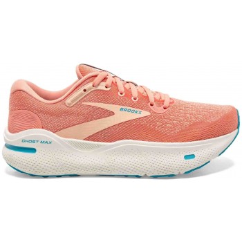 BROOKS GHOST MAX PAPAYA/APRICOT/BLUE FOR WOMEN'S