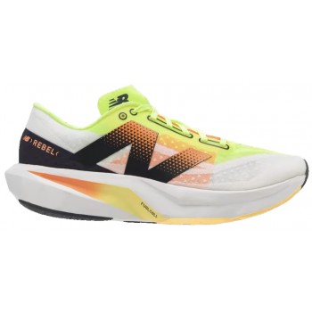 CHAUSSURES NEW BALANCE FUELCELL REBEL V4 WHITE/BLEACHED LIME/HOT MANGO POUR FEMMES