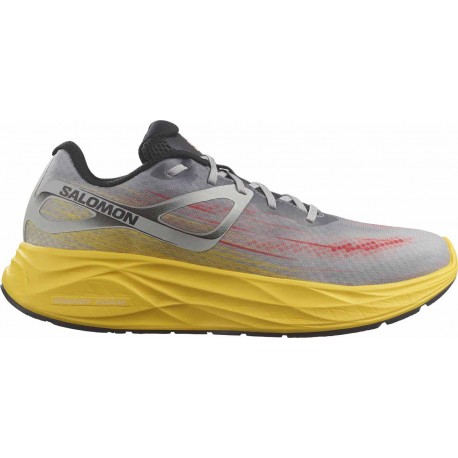 CHAUSSURES SALOMON AERO GLIDE GHOST GRAY/LEMON/BLACK POUR HOMMES