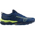 CHAUSSURES MIZUNO WAVE DAICHI 8 NAVY PIVOINE/SHARP GREEN/DRESS BLUES POUR HOMMES