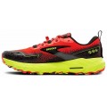 CHAUSSURES BROOKS CASCADIA 18 CHERRY TOMATO/LIME/BLACK POUR HOMMES