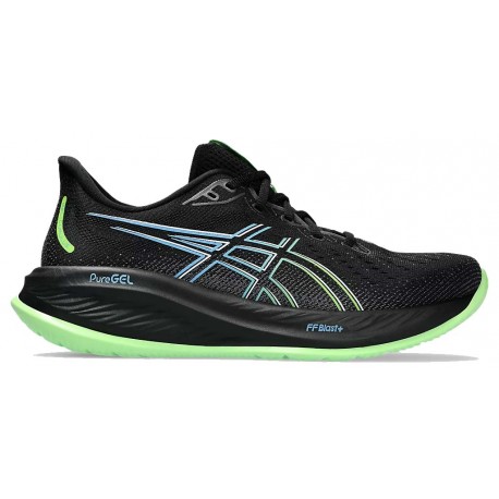 ASICS GEL CUMULUS 26 BLACK ELECTRIC LIME FOR MEN S Road running shoes Shoes Man Our products sold in store Running Planet Geneve