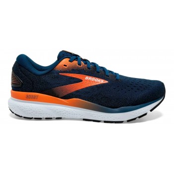 BROOKS GHOST 16 BLUE OPAL/BLACK/NASTURTIUM FOR MEN'S