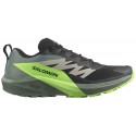 CHAUSSURES SALOMON SENSE RIDE 5 BLACK/LAUREL WREATH/GREEN GECKO POUR HOMMES