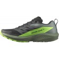 CHAUSSURES SALOMON SENSE RIDE 5 BLACK/LAUREL WREATH/GREEN GECKO POUR HOMMES