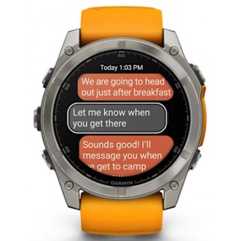 GARMIN FENIX 8 51MM AMOLED SAPPHIRE TI/BARE/GRAPHITE/ORANGE UNISEX