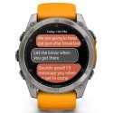 MONTRE GARMIN FENIX 8 51MM AMOLED SAPPHIRE TI/BARE/GRAPHITE/ORANGE UNISEXE