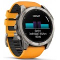 MONTRE GARMIN FENIX 8 51MM AMOLED SAPPHIRE TI/BARE/GRAPHITE/ORANGE UNISEXE