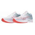 MIZUNO WAVE REBELLION SONIC 2 WHITE/CAYENNE/GRAY MIST FOR WOMEN'S