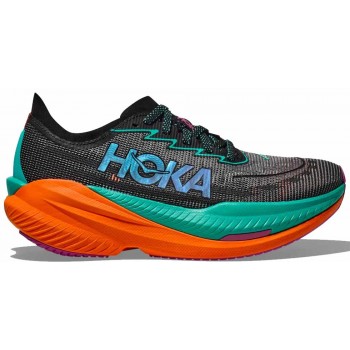 HOKA MACH X 2 BLACK/ELECTRIC AQUA FOR MEN'S