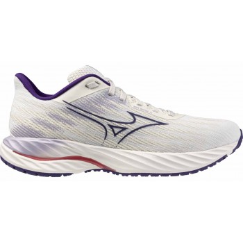 CHAUSSURES MIZUNO WAVE INSPIRE 21 SNOW WHITE/VIOLET/ROSE POUR FEMMES