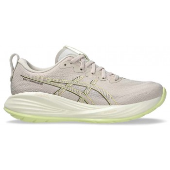 ASICS GEL CUMULUS 27 MINERAL BEIGE/HUDDLE YELLOW FOR WOMEN'S