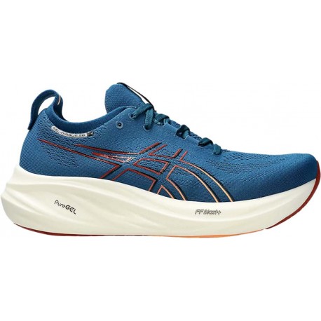 CHAUSSURES ASICS GEL NIMBUS 26 RICH NAVY/FADED ORANGE POUR HOMMES