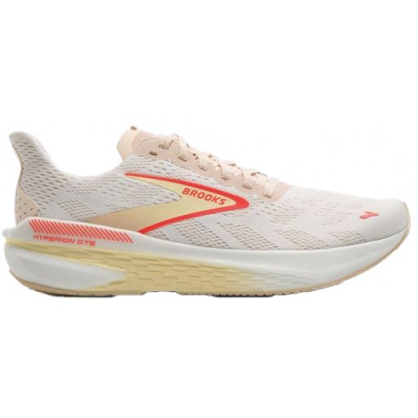 CHAUSSURES BROOKS HYPERION GTS 2 WHITE/PEACH/CORAL POUR FEMMES