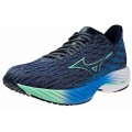 MIZUNO WAVE RIDER 28 VINTAGE INDIGO/NEO MINT/FRONTIER BLUE FOR MEN'S