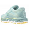 CHAUSSURES MIZUNO WAVE SKY 7 EGGSHELLE BLUE/WHITE/SUNSHINE POUR FEMMES