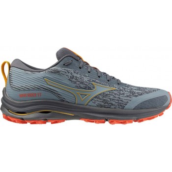 CHAUSSURES MIZUNO WAVE RIDER TT LEAD/CITRUS/HOT CORAL POUR HOMMES