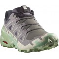 SALOMON SPEEDCROSS 6 CASTLEROCK/VANILLA ICE/SMOKE GREEN FOR WOMEN'S