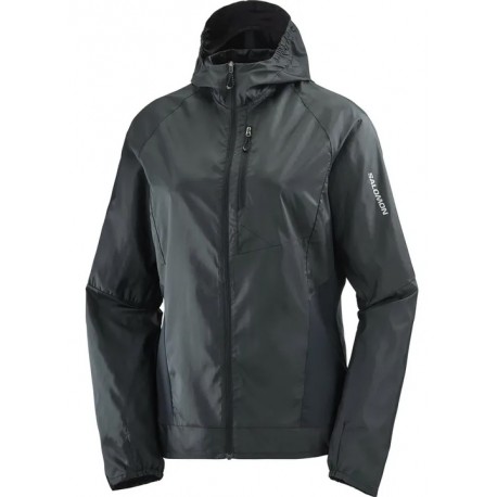 SALOMON BONATTI CROSS WIND JACKET DEEP BLACK FOR WOMEN'S